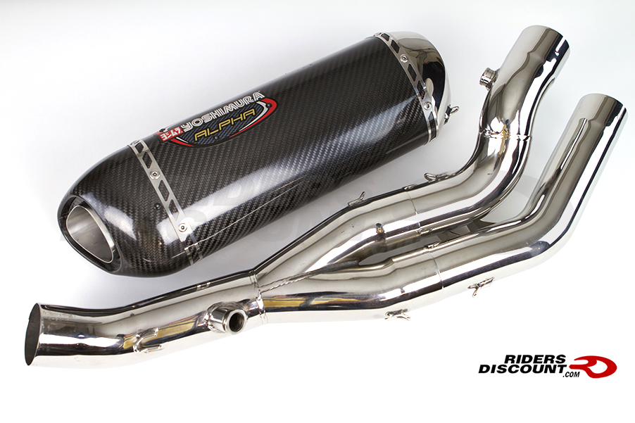  Yoshimura Alpha Race Exhaust Muffler with Midpipe Stainless/Carbon YZF-R1 2015 - Click Image to Purchase - MSRP $899.00