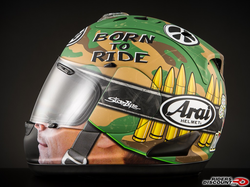 Arai Corsair-V Limited Edition Nicky GP Camo Full Face Helmet - Click Item to Purchase - MSRP $929.95