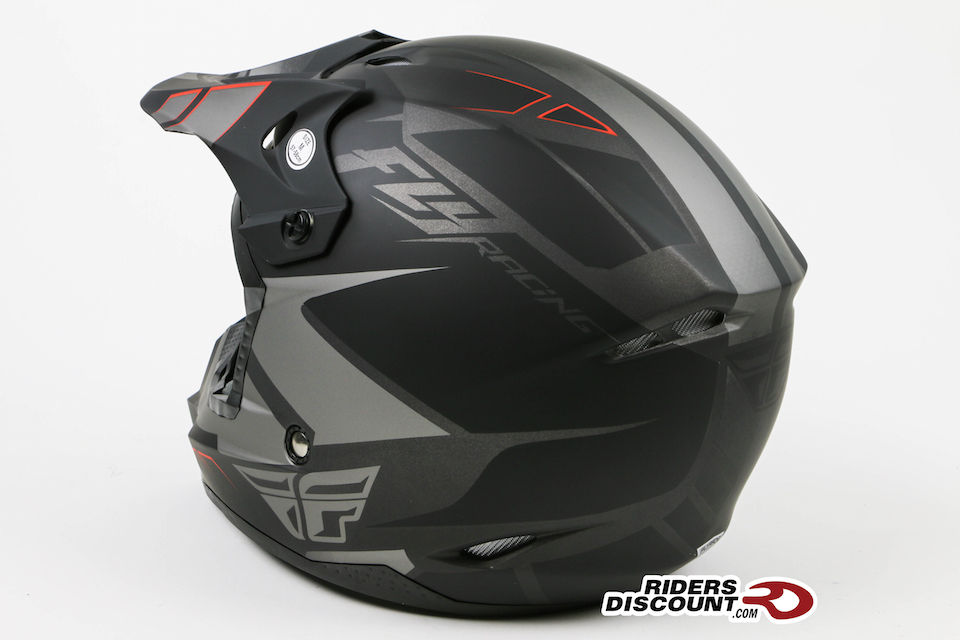Fly Racing Kinetic Impulse Helmet Matte Black/Grey - Click Image For More Info