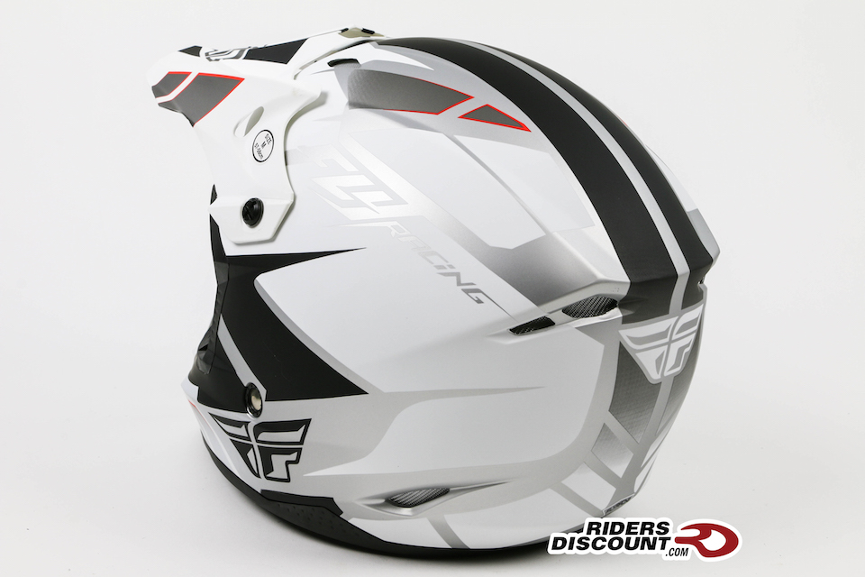 Fly Racing Kinetic Impulse Helmet Matte White/Black - Click Image For More Info
