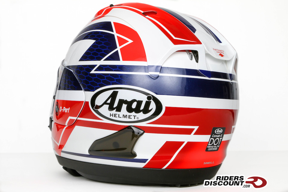 Arai Corsair-X Curve Red Helmet - Click Image For More Information