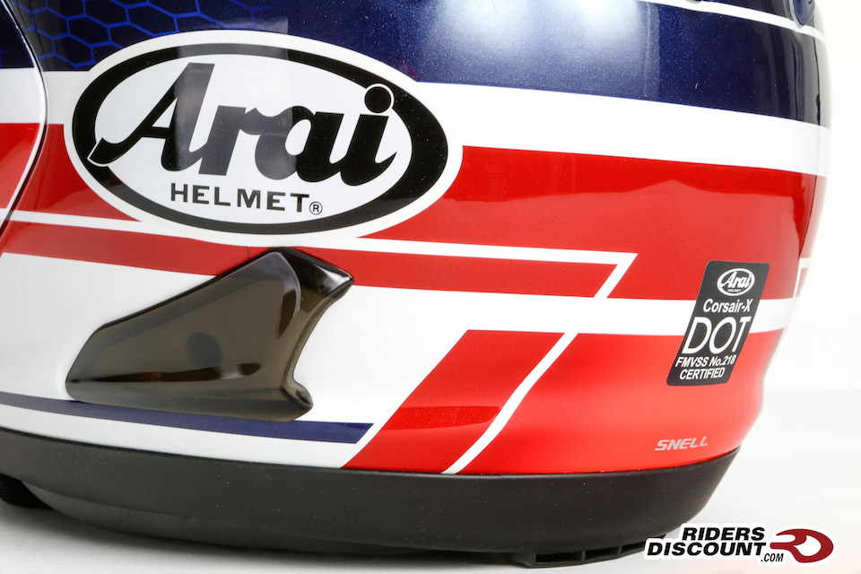 Arai Corsair-X Curve Red Helmet - Click Image For More Information