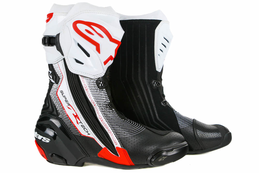 Alpinestars Vented Supertech R Boots in Red/White/Black - Click Image For More Information