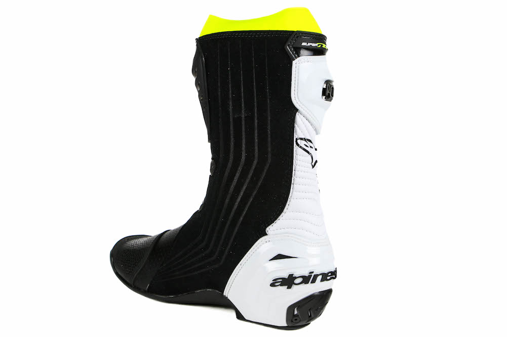Alpinestars Vented Supertech R Boots in Yellow/White/Black - Click Image For More Information