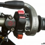 Brembo GP master cylinder with remote adjuster and Motion Pro Revolver throttle kit.