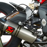 Akrapovic full titanium exhaust and Attack Racing Rearsets