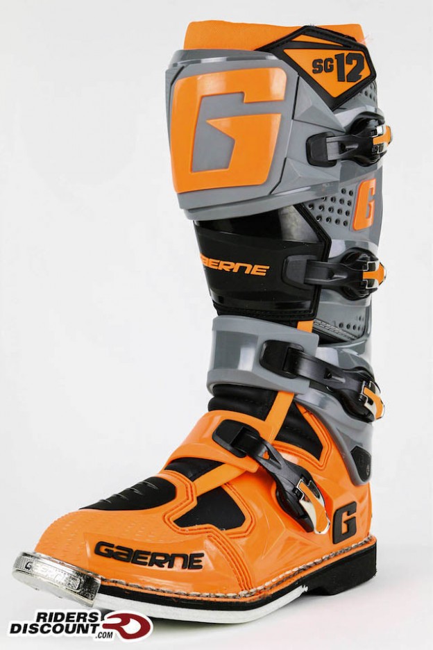 Gaerne SG12 Motocross Boots Gray/Orange Front Plate Set 8 9 10 11 12 13 14